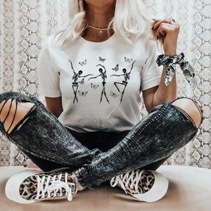 Dancing Skeletons Graphic Tee